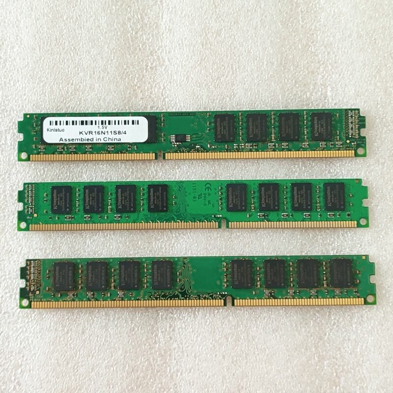 Kinlstuo Ram DDR3 Memori Desktop, 4GB 1600MHz DDR3 4GB KVR16N11S8/4 PC3 Komputer Memoria untuk INTEL dan AMD 1.5V
