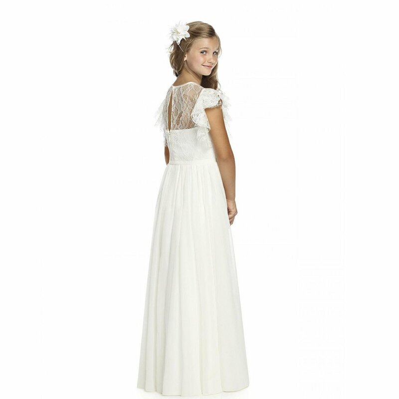 Grenz überschreitende Kinder kleidung aus Europa und Amerika Hochzeits kleid Mädchen Spitze Leistung Geburtstag Chiffo Blumen mädchen Kleid