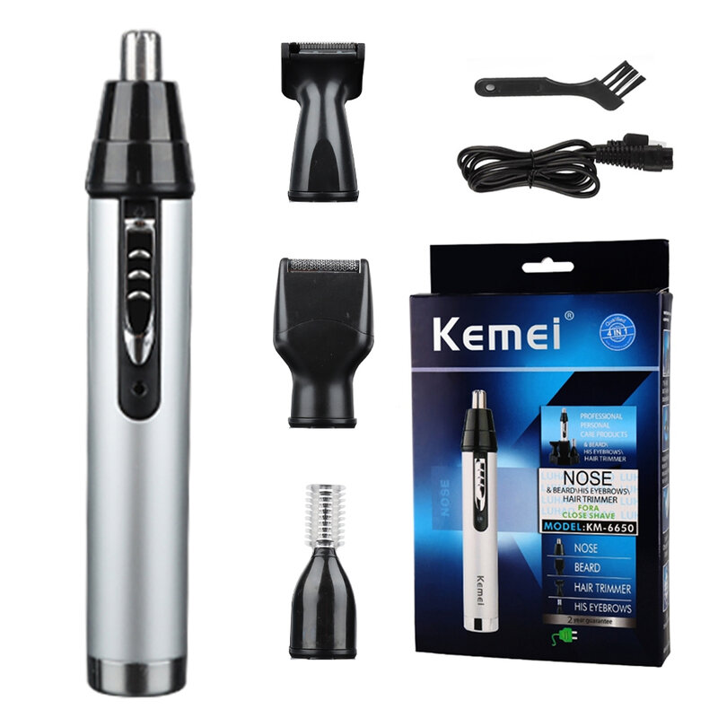 Kemei-Tondeuse à cheveux électrique aste 4 en 1 pour hommes et femmes, kit de toilettage, tondeuse à barbe, sourcils, antarctique