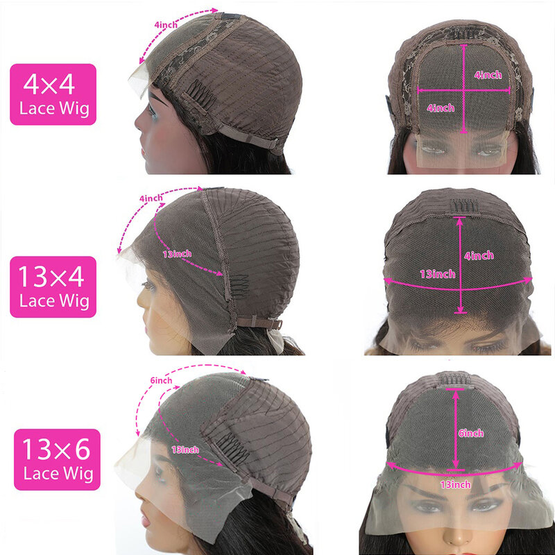 Peluca recta con malla Frontal para mujer, cabello humano 13x6, 13x4, Hd, Remy brasileño, 4x4