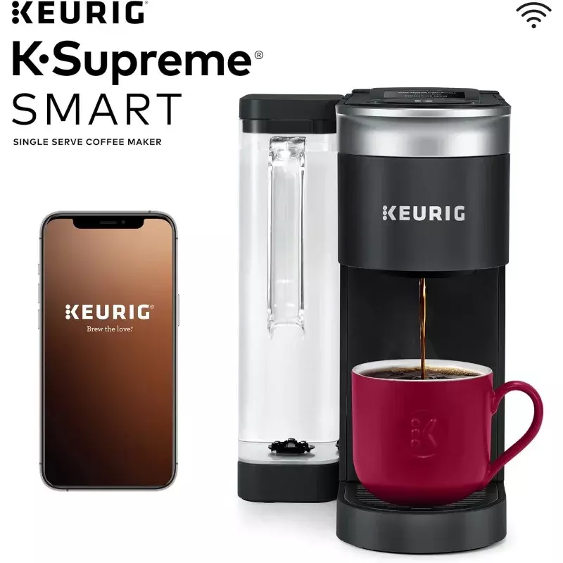 Keurig-Cafetera Inteligente k-supreme, tecnología MultiStream, Copas de 6 a 12oz, color negro