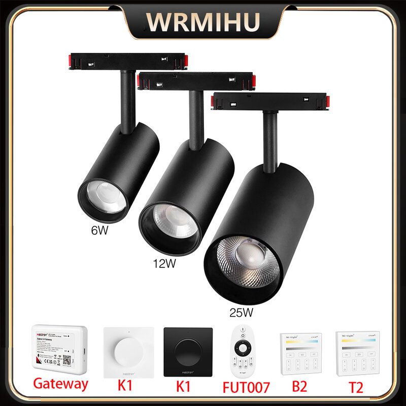 Miboxer DC48V Dual Whte Magnetic Spotlight (Zigbee 3.0 + 2.4G RF)Smart TUYA 6W 12W 25W Guide rail light For Background lighting
