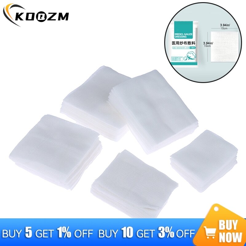 10Pcs/Pack  8 Layer Medical Absorbent Gauze Pad Wound Dressing Sterile Gauze Block First Aid Kit Gauze Pad Wound Care Supplies