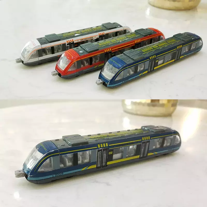 합금 시뮬레이션 지하철 자동차 모델, 어린이 장난감 슬라이딩 자동차 장식 박스형