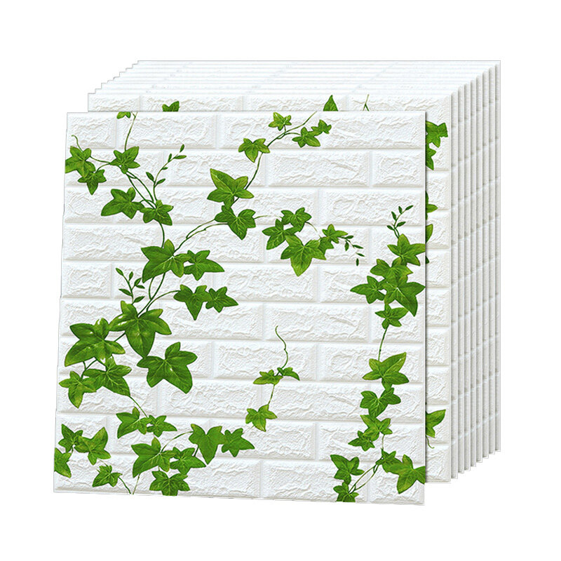 1M Continuous 3D Foam Brick Retro Wallpaper Ceiling Self-adhesive Background Home Decor