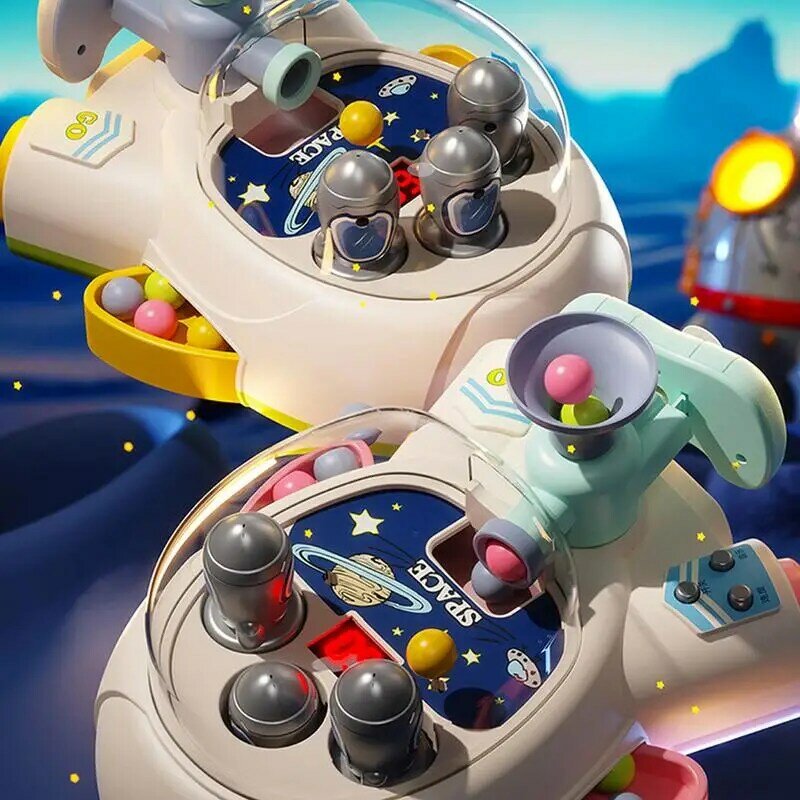 Mainan mesin Pinball pesawat ruang angkasa berbentuk mainan menyenangkan konsep belajar melalui permainan aksi dan permainan refleks untuk anak-anak 3 dan keluarga