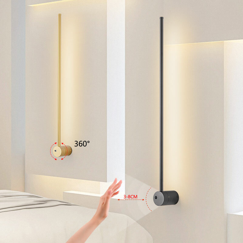 Luci da parete a LED con sensore per interni per camera da letto soggiorno interruttore a induzione manuale lampade da parete a LED corridoio corridoio illuminazione interna
