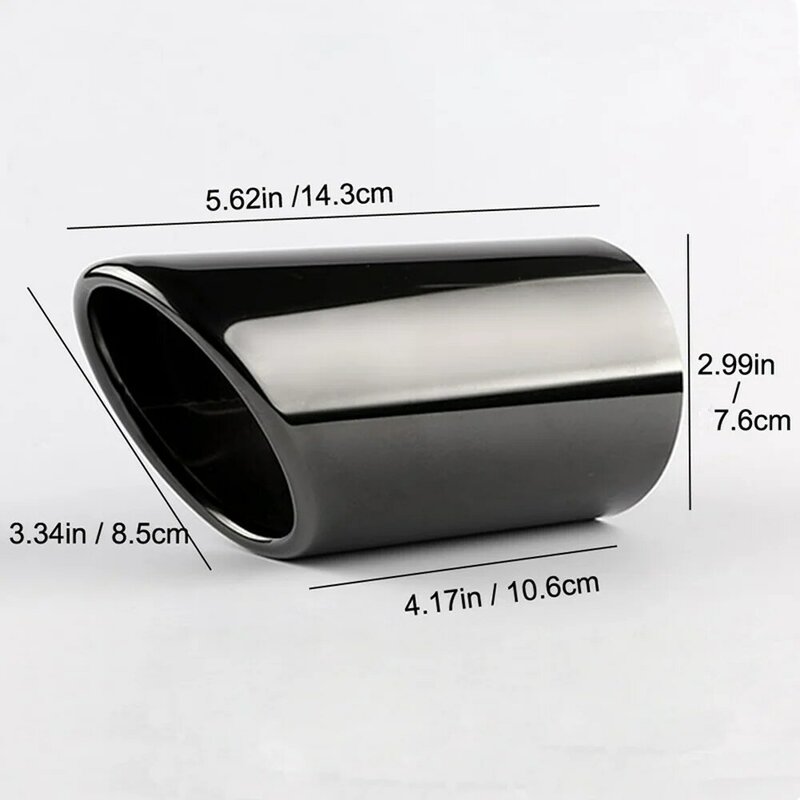 2Pcs/Set 7.6cm/2.99in Stainless Steel Car Exhaust Muffler Tip Pipes Covers for Audi A1 A3 A4 TT 2009-2015/VW Volkswagen PASSAT