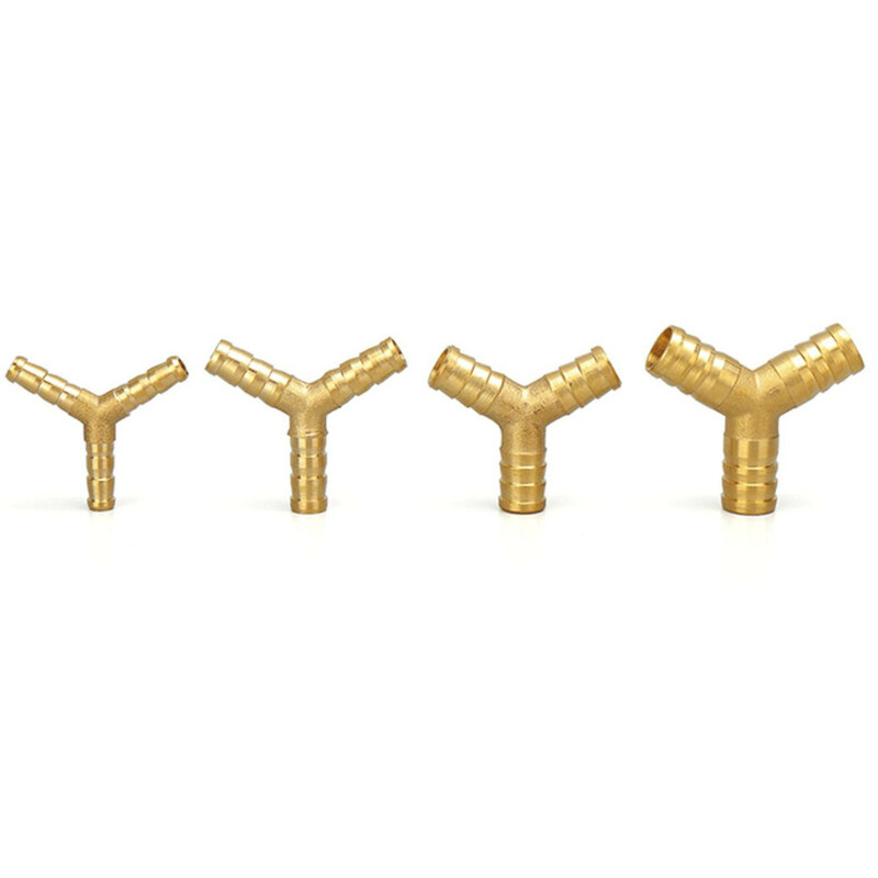 Brass Barb Pipe Fitting Straight Elbow T Y X Shape 2 3 4 Way Connector for 6mm to 19mm 8mm 10mm 14mm 16mm 4mm Copper Water Tube