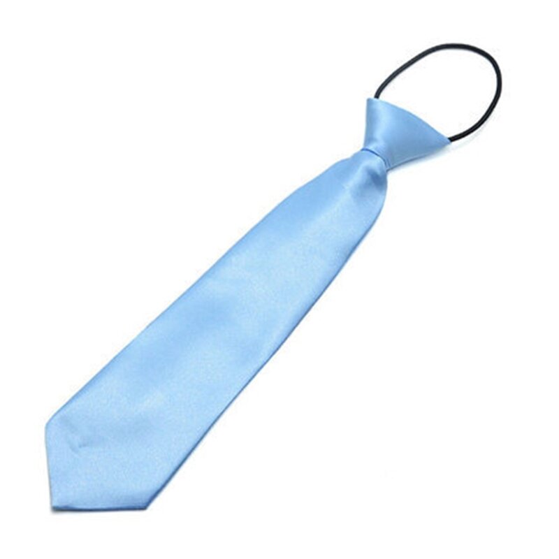 652F Children Elastic Tie Necktie Uniform Ties Decorative Long Skinny Tie Casual All-Match Necktie JK Uniform Tie Knot Free
