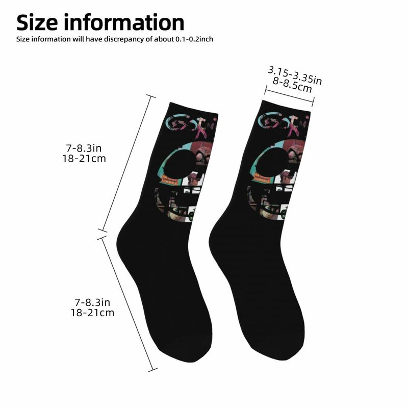 Unisex 3D Print Happy Socks, Cool Music Band, Gorillaz Skate, Street Style, Crazy Sock