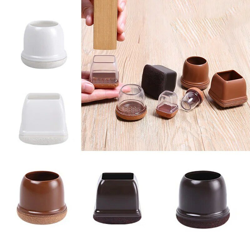 8pcs Silicone Chair Leg Caps Feet Pads Floor Protector Furniture Table Covers For Non-slip Chair Rubber Feet Cap Bottom