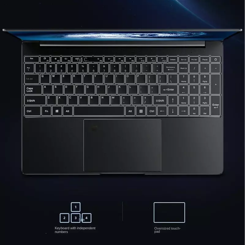 AKPAD Windows 10 11 Pro Ram 12GB Rom 128GB 256GB 512GB 1TB SSD Ultrabook Computer 5G Wifi Bluetooth Cheap Office Black Laptop