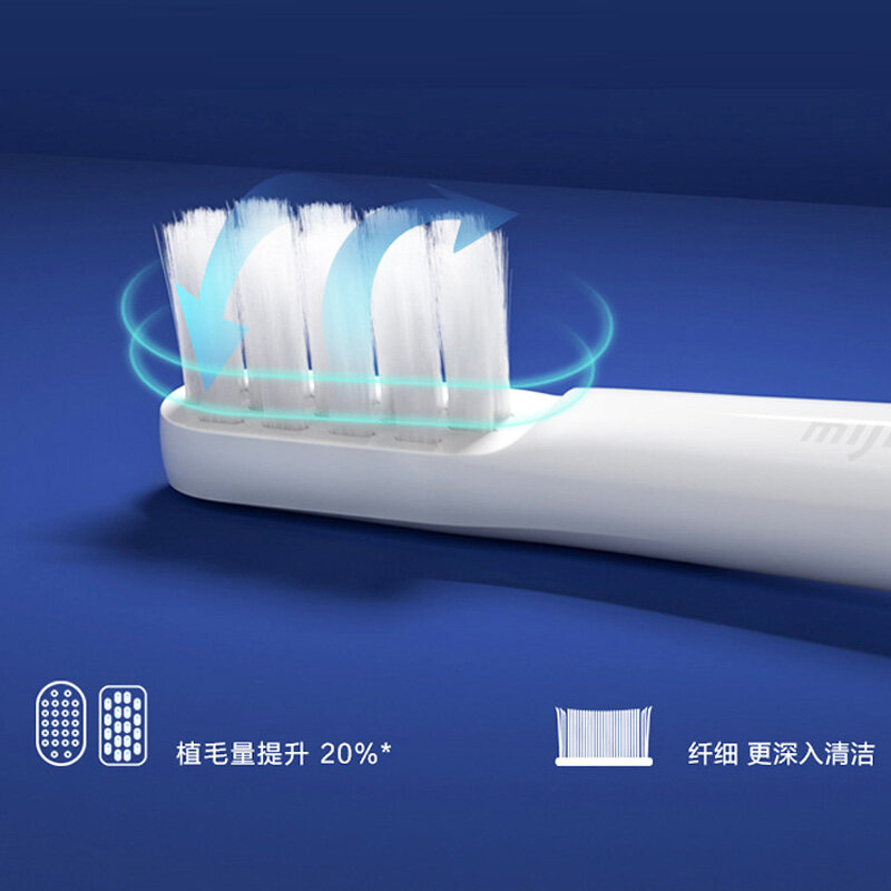 Xiaomi-Mijia Escova Elétrica para Adultos, Escova de Dentes Automática Ultrassônica, USB Recarregável, Escova de Dentes Impermeável, T100