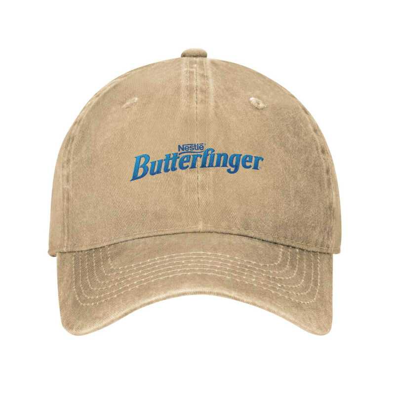 Casquette de Baseball en Denim avec Logo Butterfinger, Chapeau de Qualité à la Mode