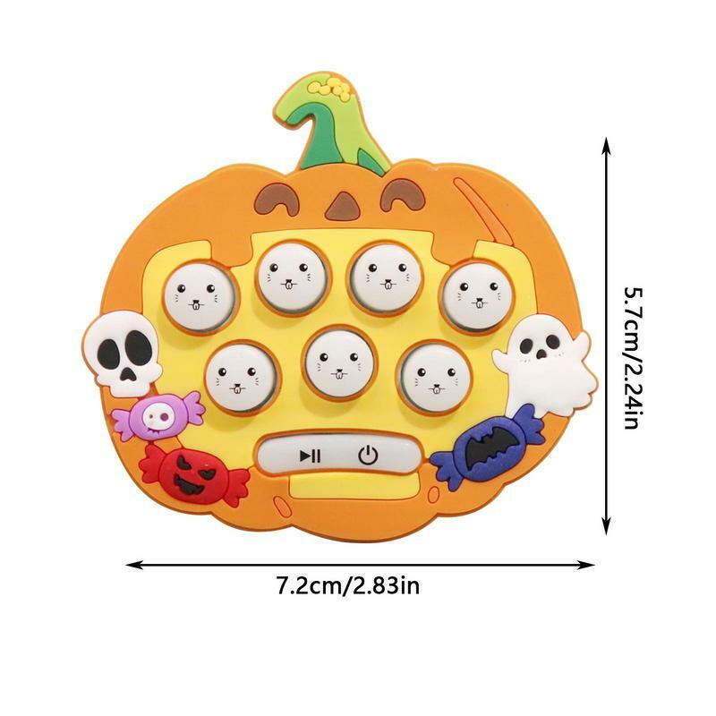 Electronic Pop Game Quick Push Halloween Light Up Bubble Game 3 Modes Fidget Game Birthday Gifts Press Toy Quick Push Toy