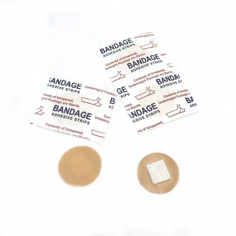 100pcs/set Round Band Aid Skin Color Wound Dressing Plasters Strips Patches Breathable Waterproof Adhesive Bandages Tape