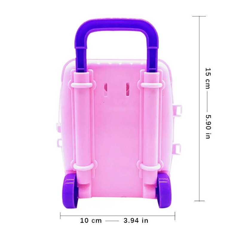 Cosmetici per bambini principessa trucco scatola Trolley forma ombretto rossetto sicuro non tossico ragazza compleanno regali di natale