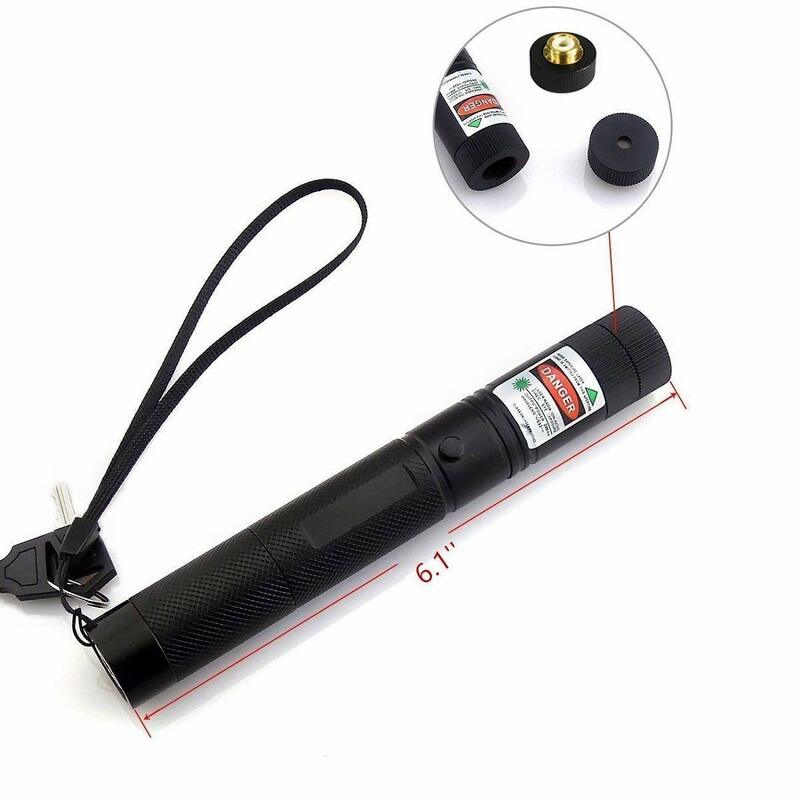 Torche pointeur laser vert haute puissance, ligne continue, mise au point réglable pour la chasse, batterie non incluse, 532nm, 5mw