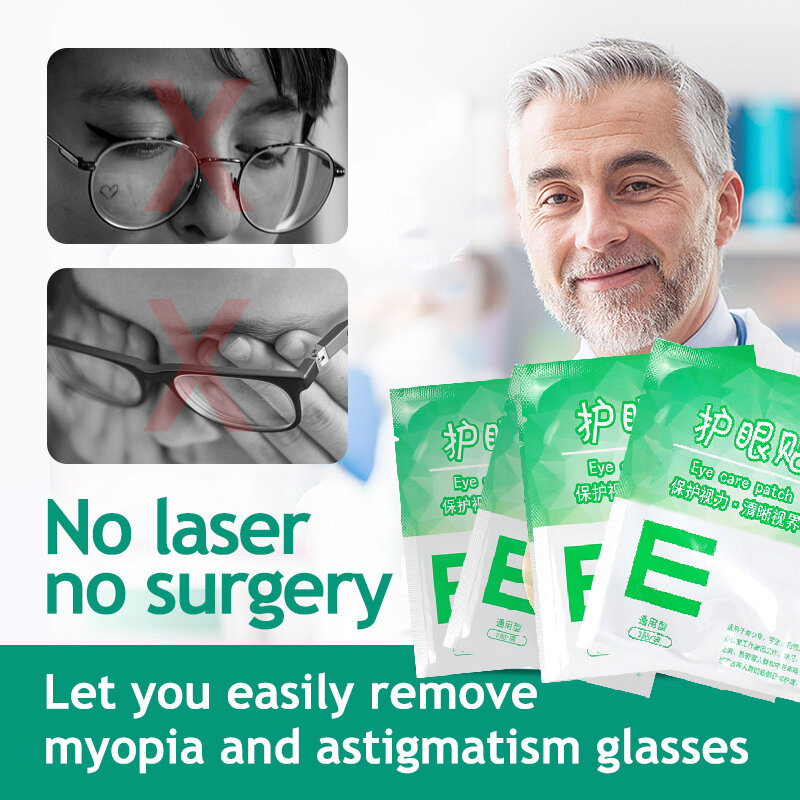 Parche ocular profesional para mejorar la visión, alivio de la fatiga ocular, elimina las ojeras, bolsas debajo de los ojos, miopía rápida, astigmatismo