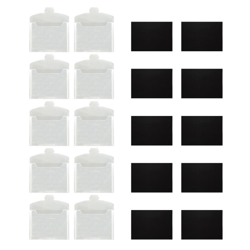 10 جيوب تخزين شفافة لقوالب الطوابع، منظم استنسل لقوالب القطع