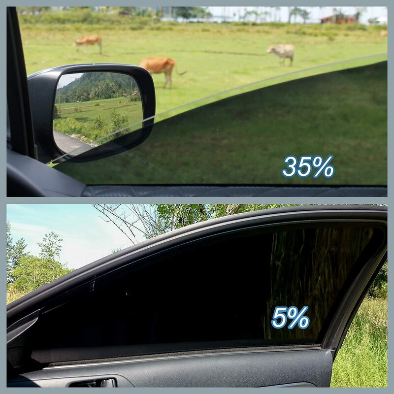 Window Tint Film for Cars Window Privacy Film Heat UV Block Scratch Resistant Blackout Auto Car Windshield Sun Shade Film