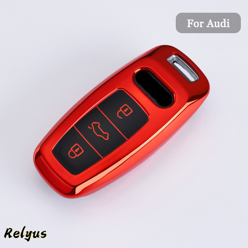 Coque de protection pour clé télécommande, étui en TPU pour Audi A3 A4 B9 A6 A7 4K A8 e-tron Q5 Q8 C8 D5 SQ8, accessoires automobiles sans clé