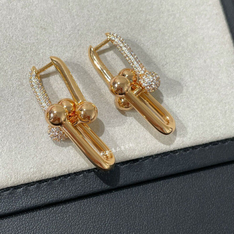 Classic Hot Selling U925 Sterling Silver Earrings Female Personalized Horseshoe Buckle Earrings Brand Luxury Fashion Jewelry