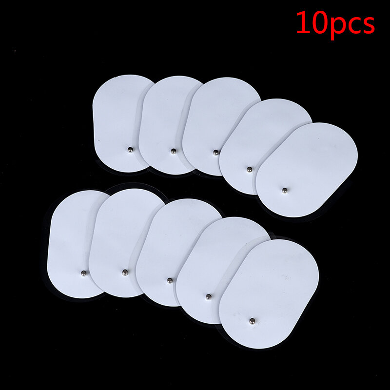Almohadillas de repuesto de electrodos de Gel de silicona, 10 piezas, para masajeadores, paquetes de electrodos