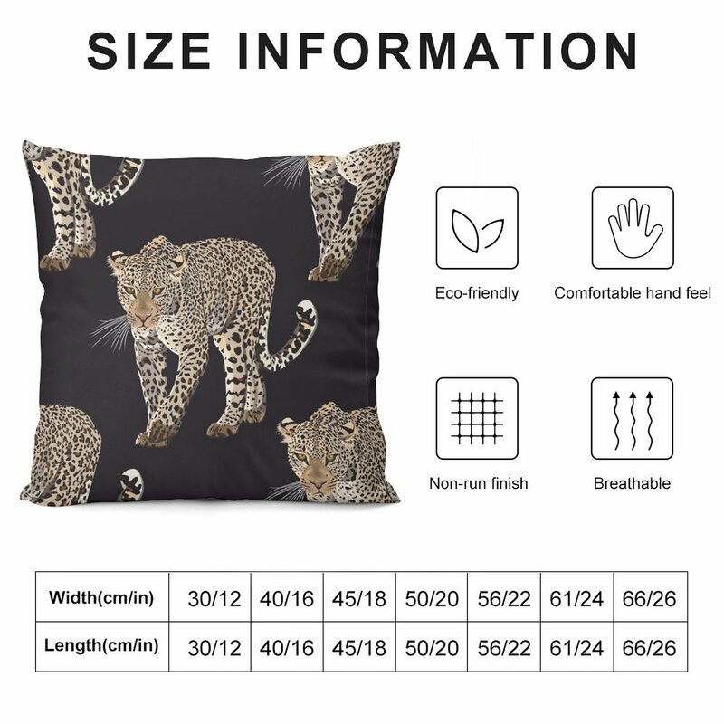 Leopard Throw Pillow Couch Cushions Rectangular Cushion Cover
