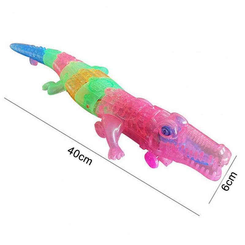 Sprzedaż hurtowa i Dropshipping przenośna zabawka krokodyl edukacyjna elektryczna Model zwierzęcy LED dla dzieci