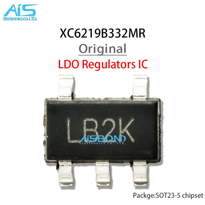 50Pcs/Lot New XC6219B332MR Marking LB2K SOT23-5 Low Voltage Differential Linear Voltage Regulator IC Chip