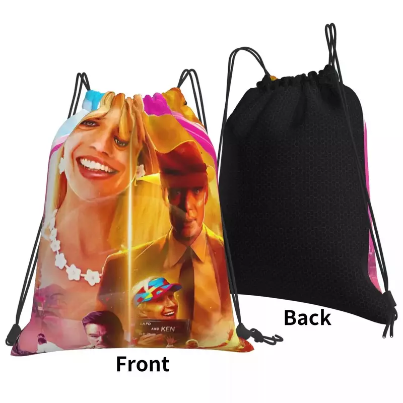 Barbenelf-mochila portátil multifunción con cordón, bolsa con cordón, bolsillo para artículos diversos, bolsas de libros para la escuela de viaje