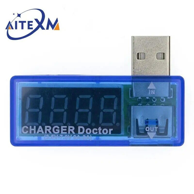 Probador de medidor de voltaje de corriente, pantalla Digital, USB Dual, Mini USB portátil, cargador Detector de corriente y voltaje