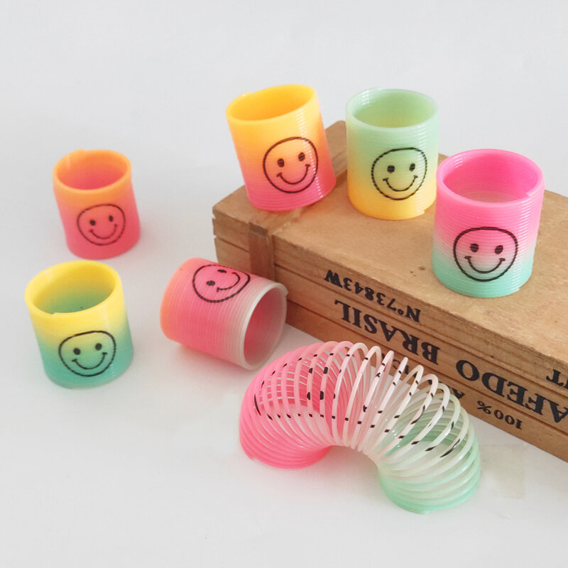 36/24/12/6/2PCS Rainbow Smile Magic Springs Circle Toys for Children Birthday Party Favors Gifts Funny Children's  Magical Toys