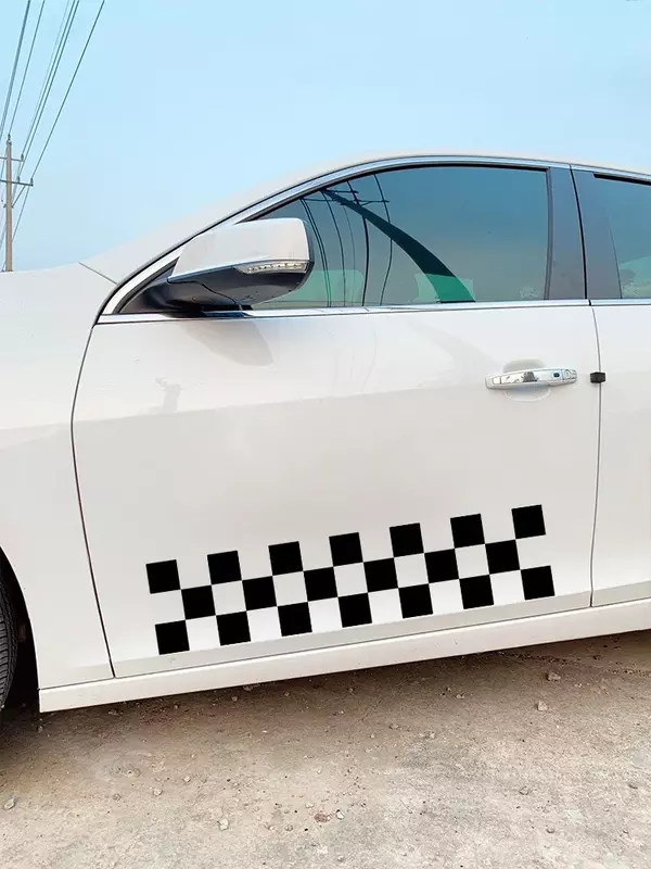 Auto aufkleber gestanzte Vinyl Aufkleber Schach muster Auto aufkleber wasserdichte Auto dekore auf Karosserie Stoßstange Heckscheibe
