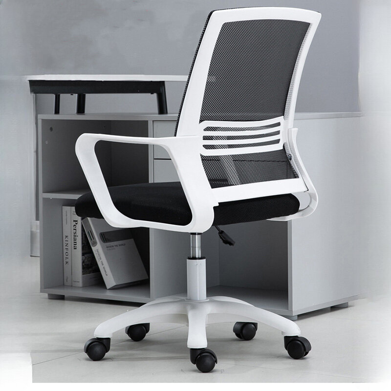 เก้าอี้สำหรับประชุมสีดำสำหรับร้านเสริมสวยเก้าอี้ Comfort สำหรับเรียนหนังสือเก้าอี้สำนักงานแสนสบายรอชั้น OK50YY โต๊ะทำงาน