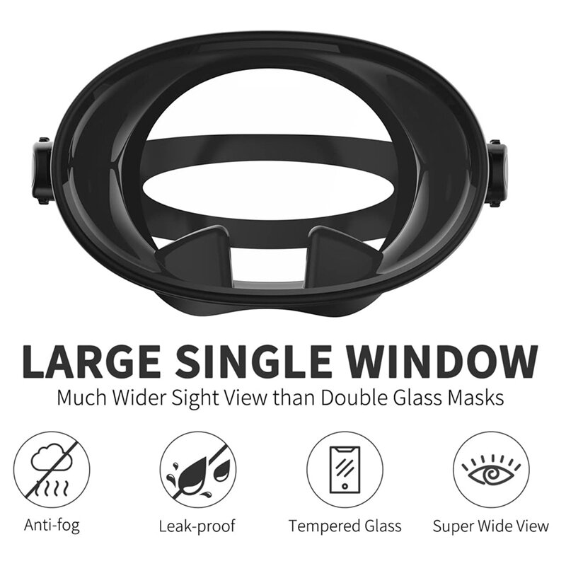 Lunettes de plongée anti-buée en silicone HD résistantes à l'eau, lunettes de vision de champ VPN, masques de plongée gratuits rétro durables