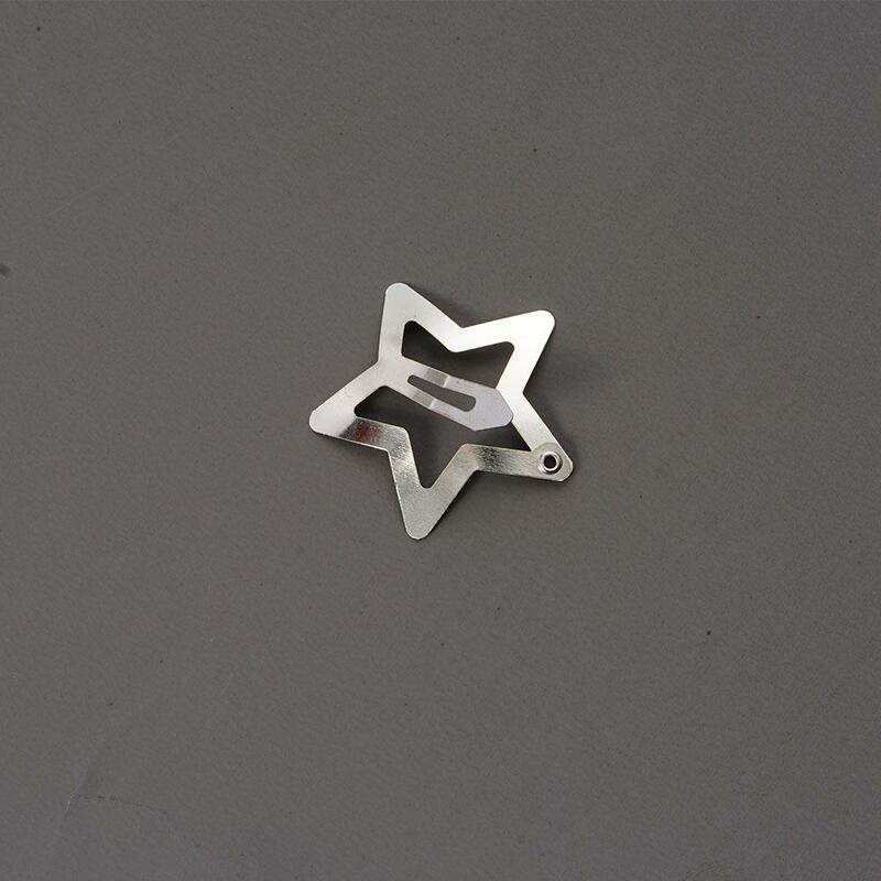 1 buah klip rambut bintang serbaguna Ins logam manis keren Pentagram perak manis klip logam BB klip rambut jepit rambut bintang Mini S N5Q2
