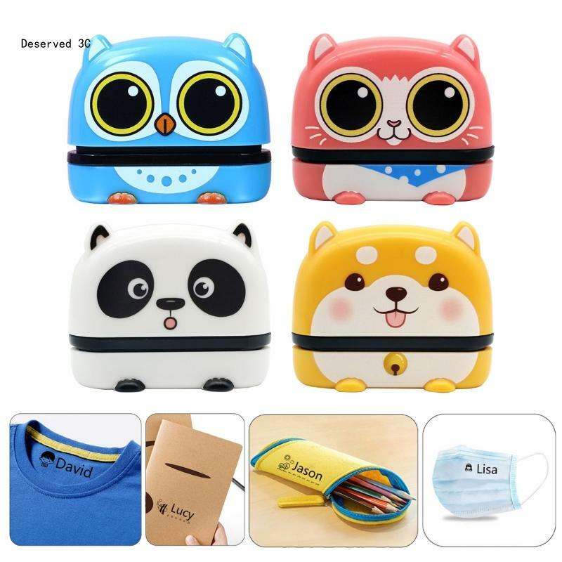 R9CB Name Stamp for Clothing Kids  Cartoon Childrens Seal Student Clothes Chapter Waterproof Wash not Faded Stamp