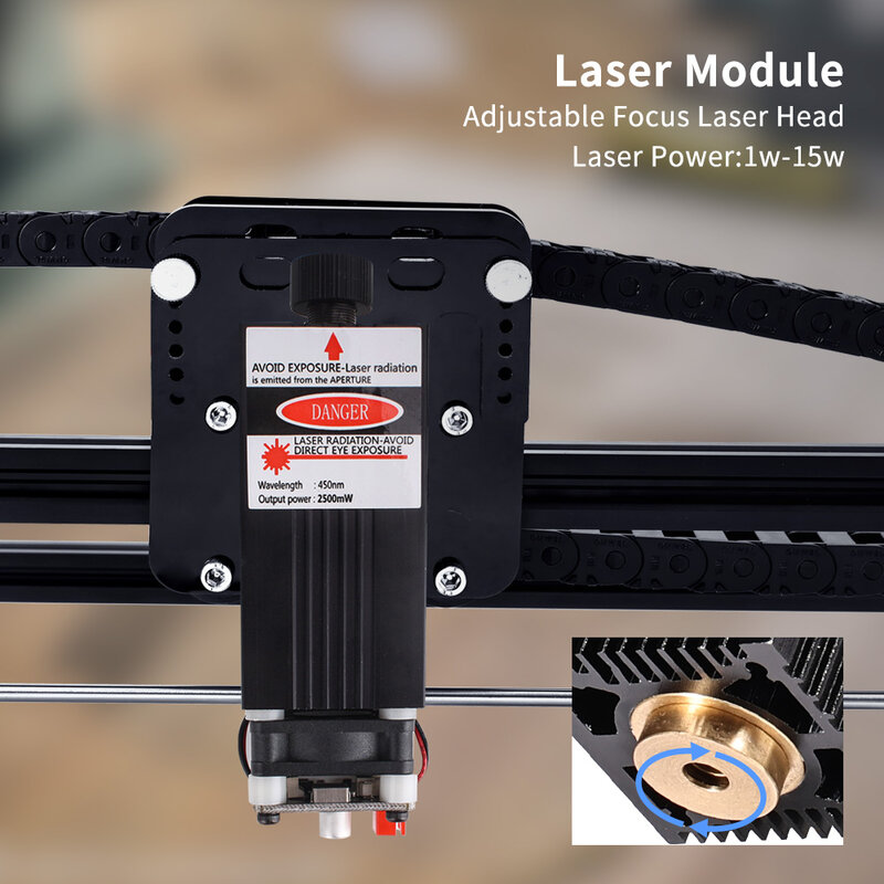 TWOWIN mesin ukir Laser Powful 20W, mesin Gerinda mesin pemotong Router kayu CNC rakitan 650*500mm