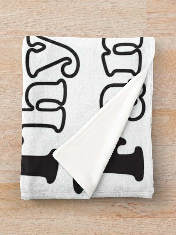 Witimagine GLAUBEN Bekleidung-Logo-Zurück-Weiß #1 Werfen Decke Designer Decken