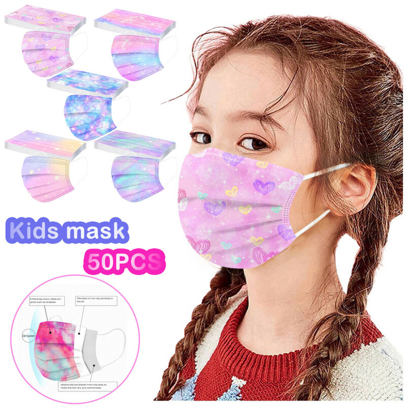 Child Friendly Protective Dust Mask Trend Gradient Cotton Disposable Mask Fashionable Mask With A Variety Of Color Options