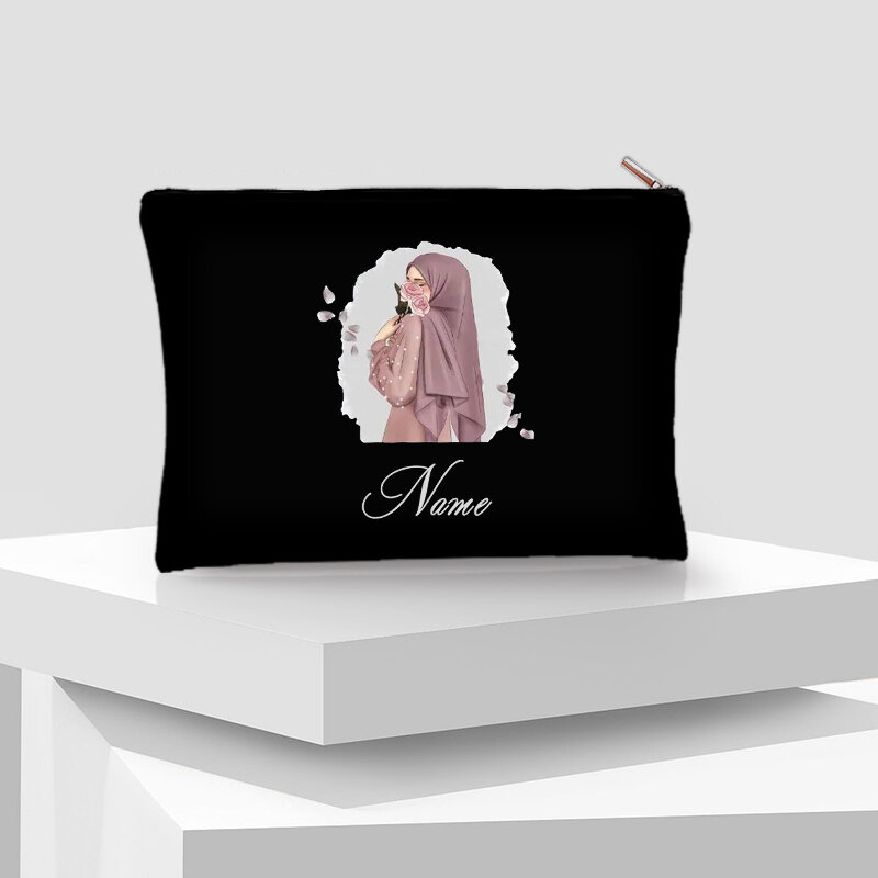 Kosmetyczka na zamówienie Muslim Islam Eid Al Fitr prezent dla kobiet stylowa torba na przybory do makijażu Organizer do szminek podróżna prezenty dla niej
