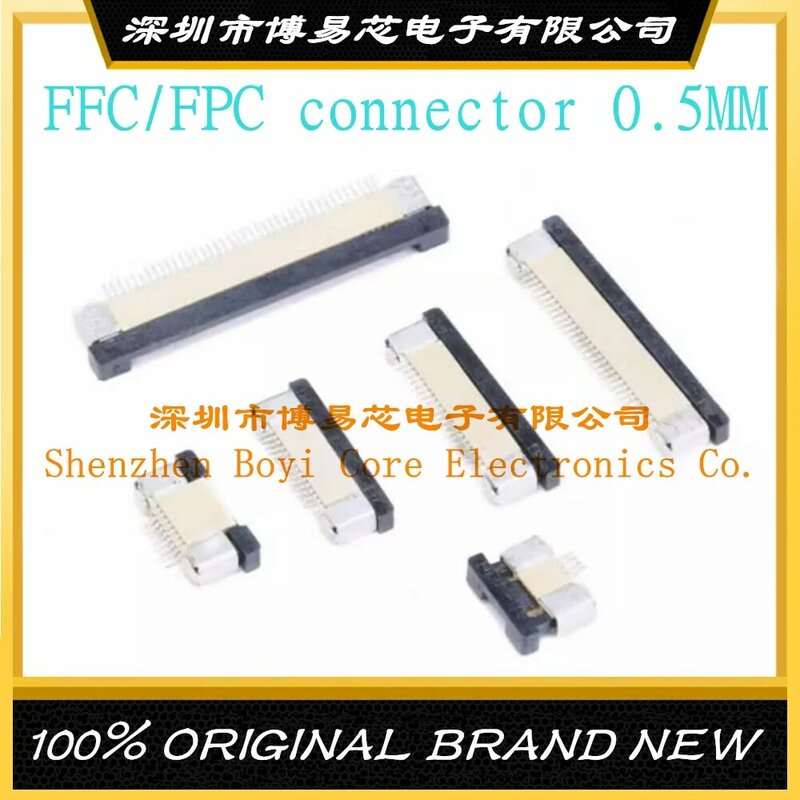Konektor FFC/FPC 0.5MM koneksi atas bawah penutup lipat koneksi 4 6 8 10 12 14 16 18 20 24 26 30 32 34 40P
