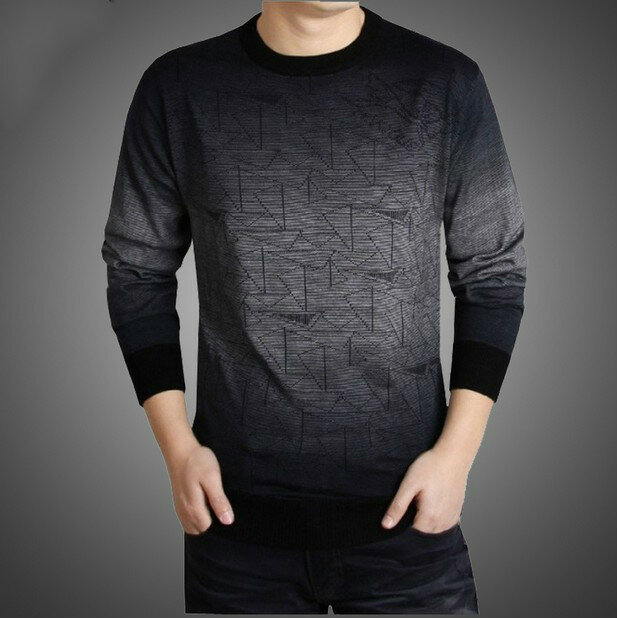 New Men Winter Fall Cashmere Sweater Clothing Print Sweaters Casual Shirt Autumn Long Sleeves Wool Pullover O-Neck Knitted Top