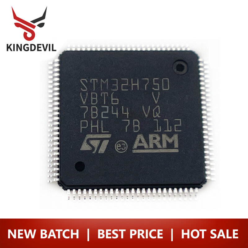 Оригинальный оригинальный микроконтроллер STM32H750VBT6 LQFP100 STM32 высокой производительности серии MCU STM32H7 с одной микросхемой