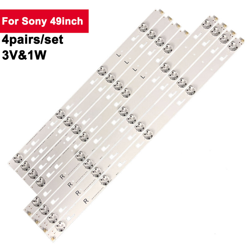 3V 1W 4 Paare/satz Led-hintergrundbeleuchtung Streifen Für Sony 49 zoll SVY490A23-REV00-150233 TV Backlights KD-49X8000C KD-49X7000D KD-49X8005C