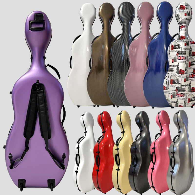4/4 3/4 custodia per violoncello leggera in fibra di carbonio custodia rigida per proteggere lo zaino per violoncello
