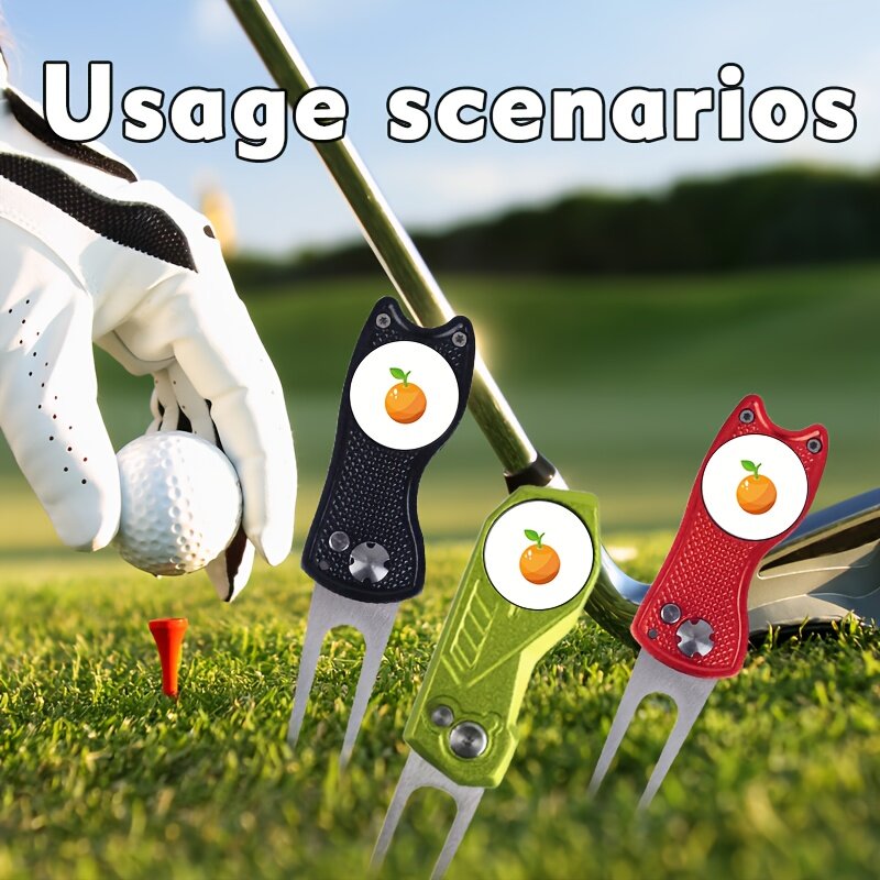 С магнитным металлическим логотипом гольф-мяча-аксессуары для гольфа, оборудование для гольфа, логотип фруктового мяча, новый подарок для любителей гольфа
